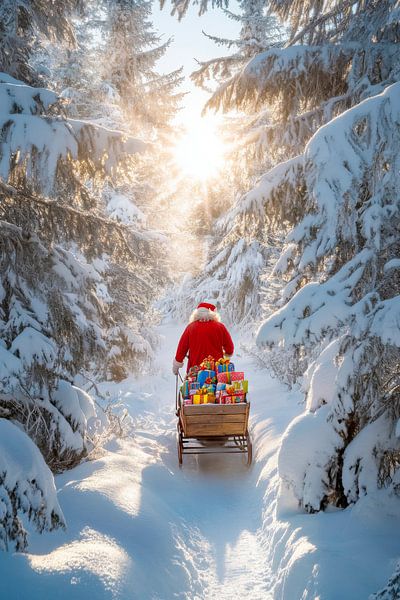 Weihnachtsbote im Schnee