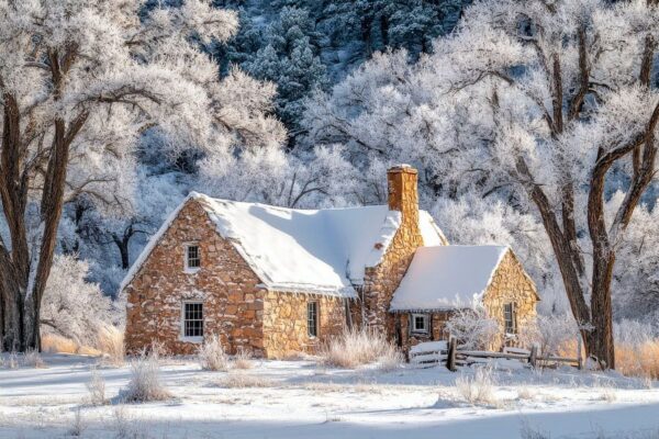 Winterhaus im Schnee