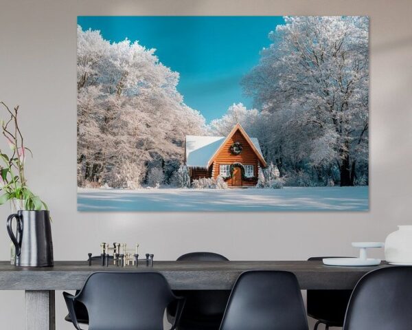 Winterhaus Landschaft