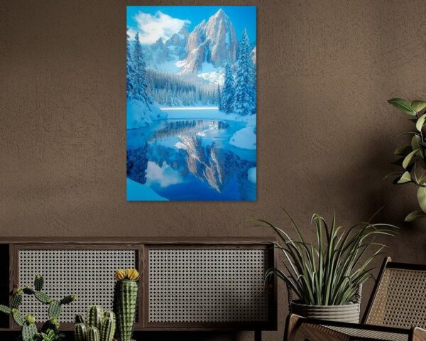 Winterlandschaft spiegelnd