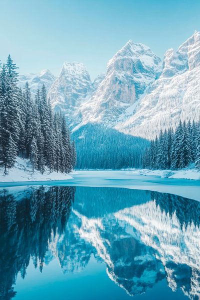 Winterlandschaft Spiegelung