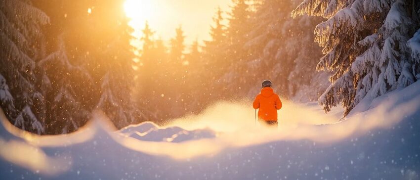 Winterwanderung im Sonnenlicht