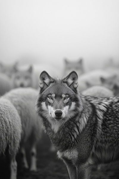 Wolf im Nebel