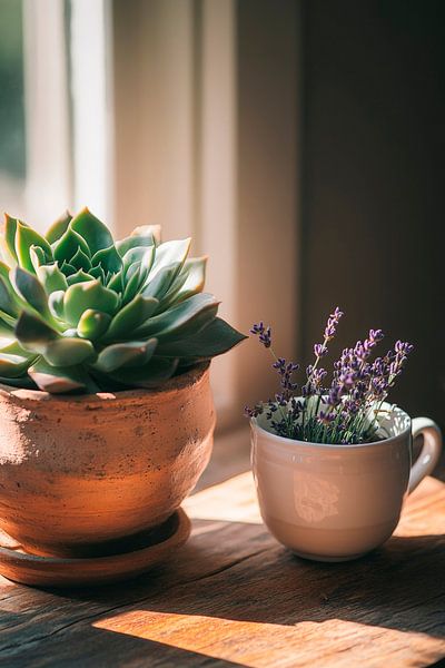 Zimmerpflanzen in sonniger Ecke