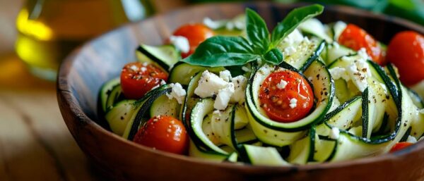 Zucchini-Nudeln mit Cherry-Tomaten – Frisch und Gesund