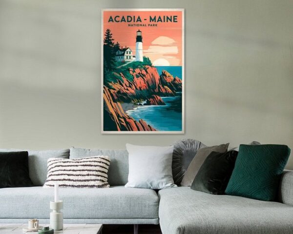 Acadia - Maine Vintage Travel Poster