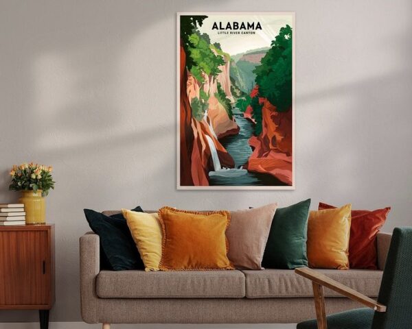 Alabama Vintage Travel Poster