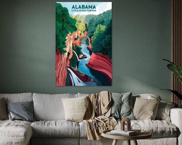 Alabama Vintage Travel Poster