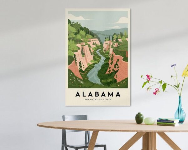 Alabama Vintage Travel Poster