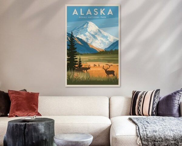 Alaska Vintage Travel Poster