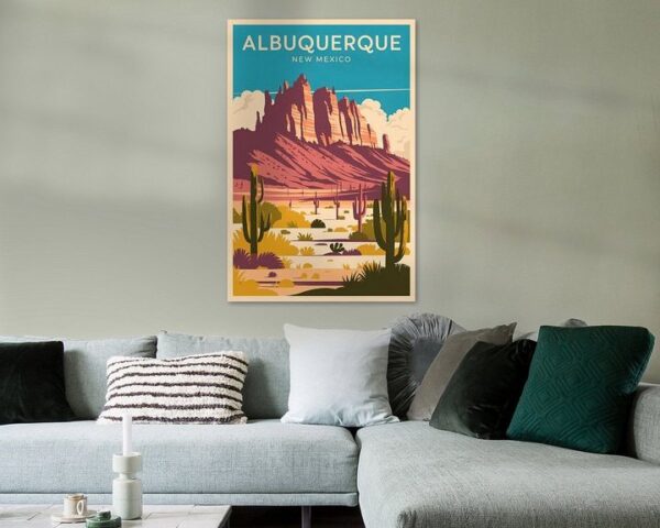 Albuquerque, New Mexico Vintage Travel Poster