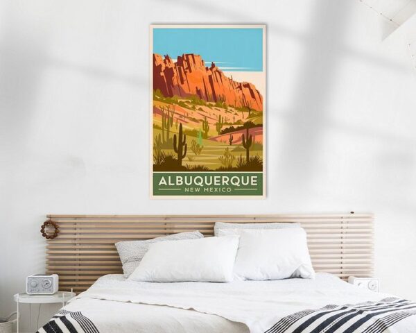 Albuquerque, New Mexico Vintage Travel Poster