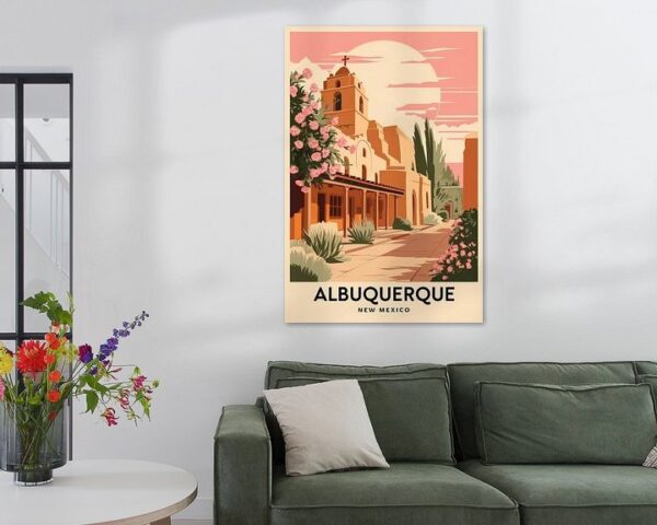 Albuquerque, New Mexico Vintage Travel Poster