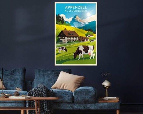 Appenzell Ausserrhoden Vintage Travel Poster