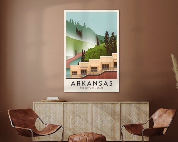 Arkansas Vintage Travel Poster