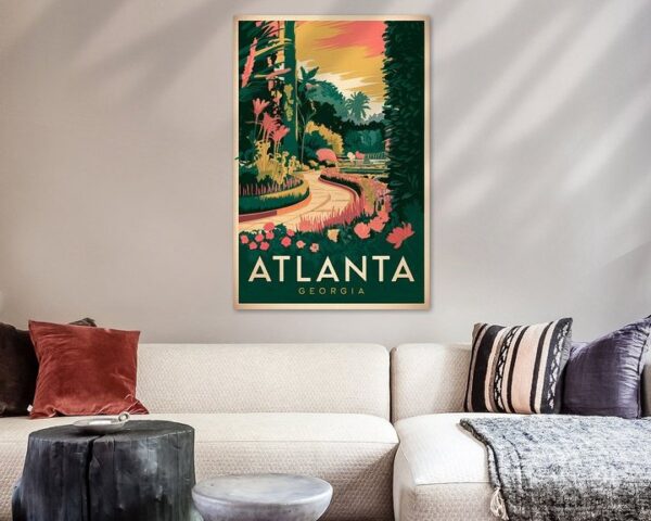 Atlanta, Georgia Vintage Travel Poster