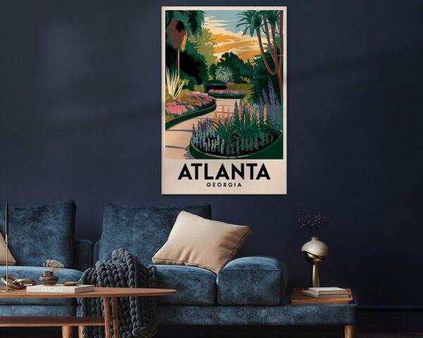 Atlanta, Georgia Vintage Travel Poster