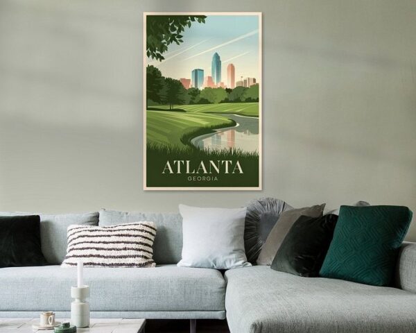 Atlanta, Georgia Vintage Travel Poster