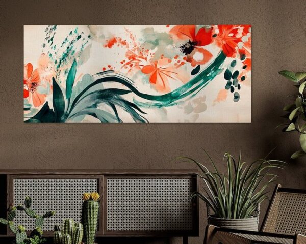 Bunte Aquarellblumen im Design