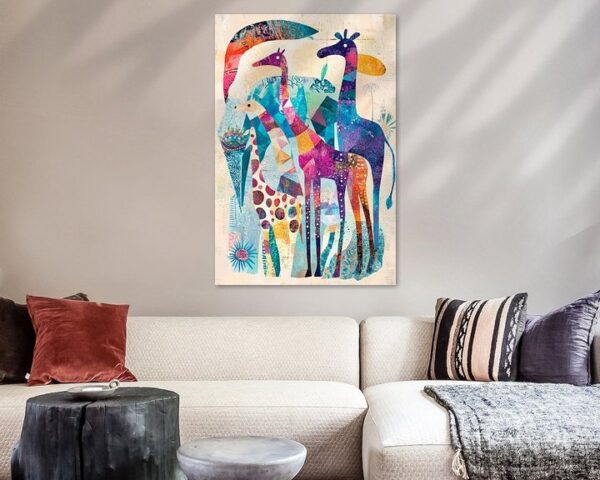 Bunte Giraffen in stilvollem Design