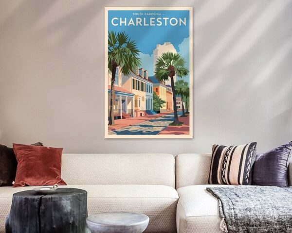 Charleston, South Carolina Vintage Travel Poster