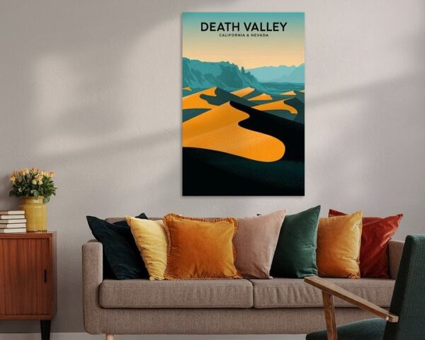 Death Valley, California & Nevada Vintage Travel Poster