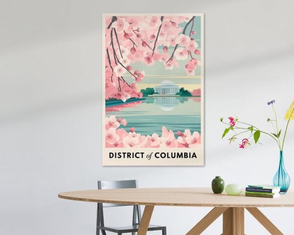 District of Columbia Vintage Travel Poster