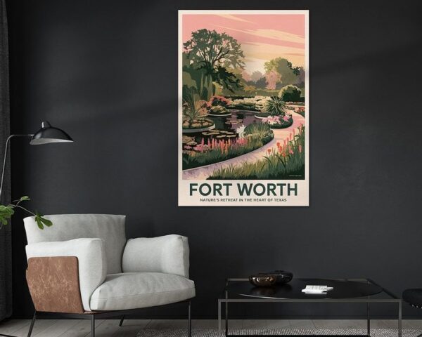 Fort Worth, Texas Vintage Travel Poster