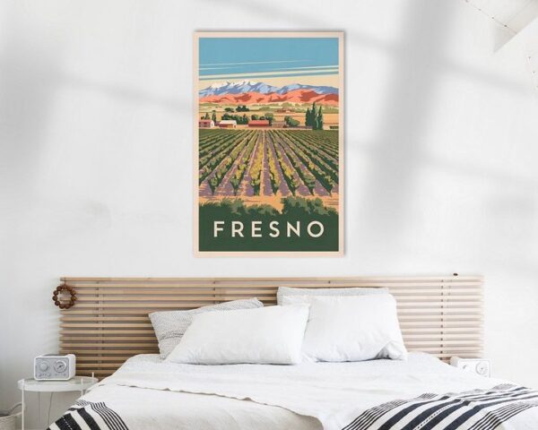 Fresno Vintage Travel Poster