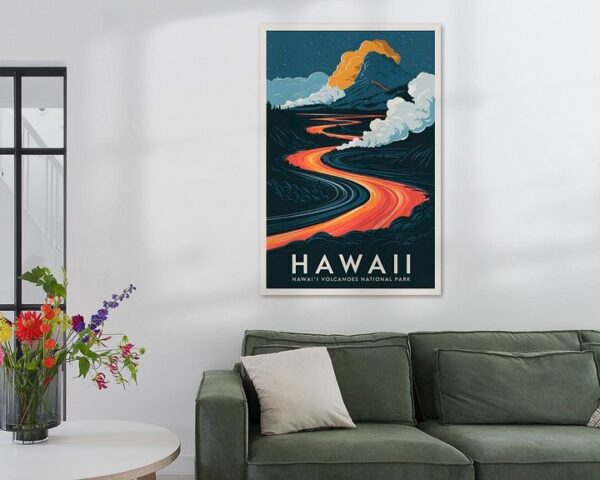 Hawaii Vintage Travel Poster