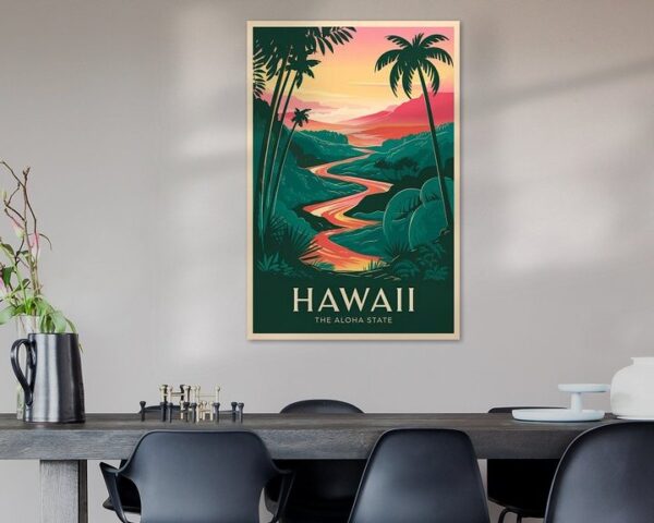 Hawaii Vintage Travel Poster