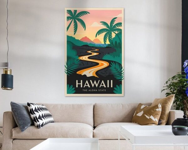 Hawaii Vintage Travel Poster