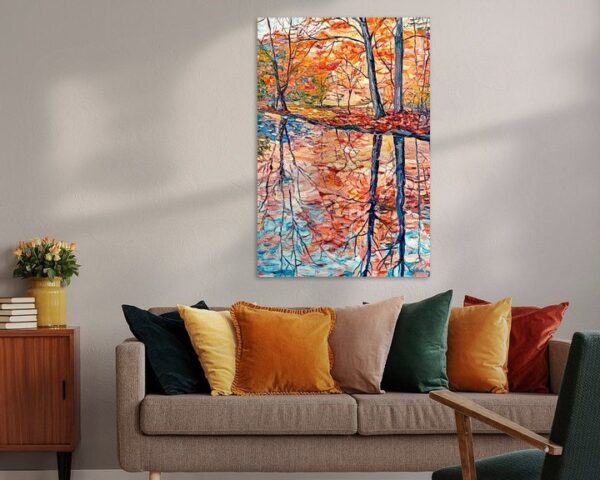 Herbstliche Landschaft mit Spiegelung