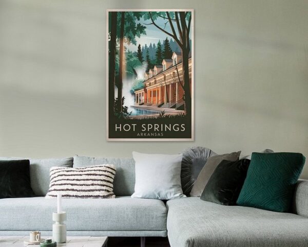 Hot Springs, Arkansas Vintage Travel Poster