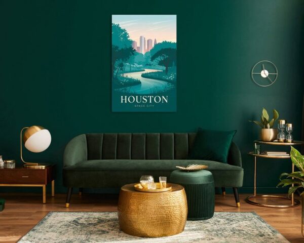 Houston, Texas Vintage Travel Poster