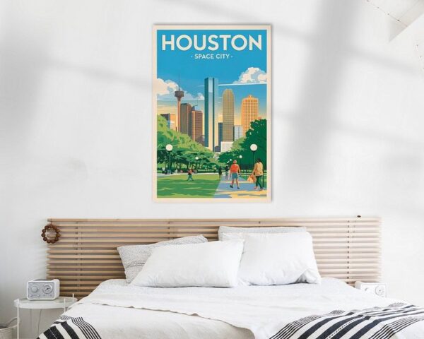 Houston, Texas Vintage Travel Poster