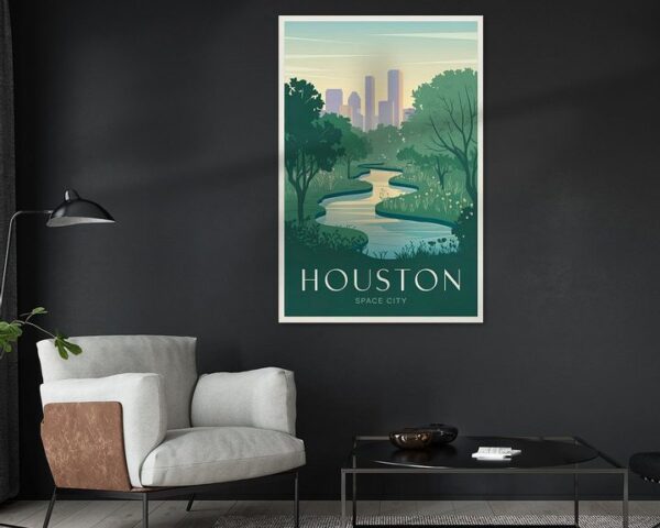 Houston, Texas - Vintage Travel Poster