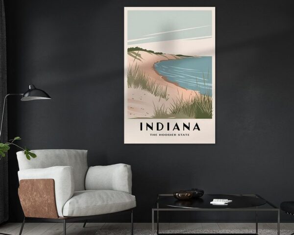 Indiana Vintage Travel Poster