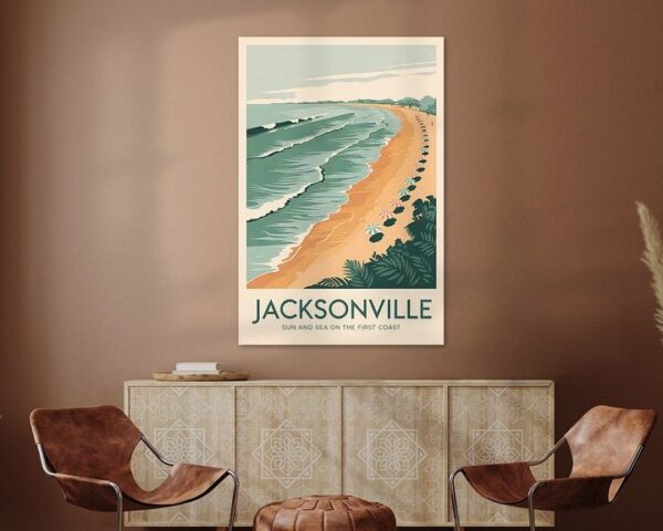 Jacksonville, Florida Vintage Travel Poster