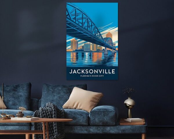 Jacksonville, Florida Vintage Travel Poster