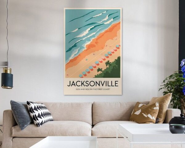 Jacksonville, Florida Vintage Travel Poster