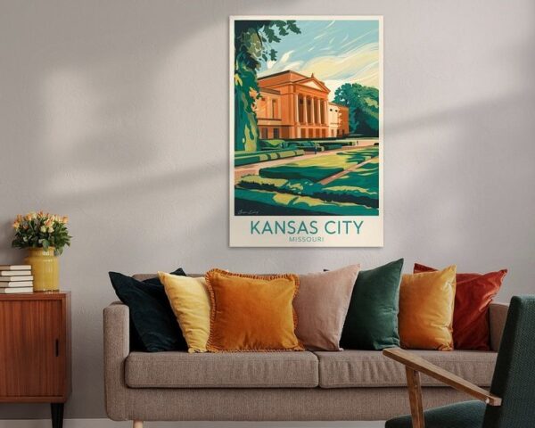 Kansas City, Missouri Vintage Travel Poster