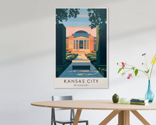 Kansas City, Missouri Vintage Travel Poster