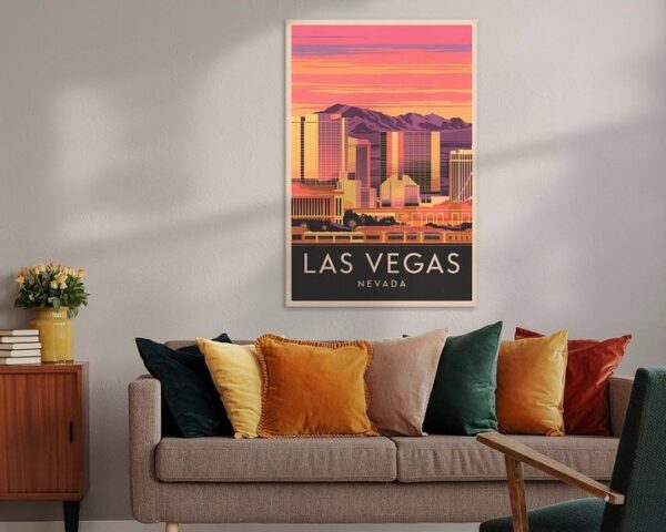 Las Vegas, Nevada Vintage Travel Poster