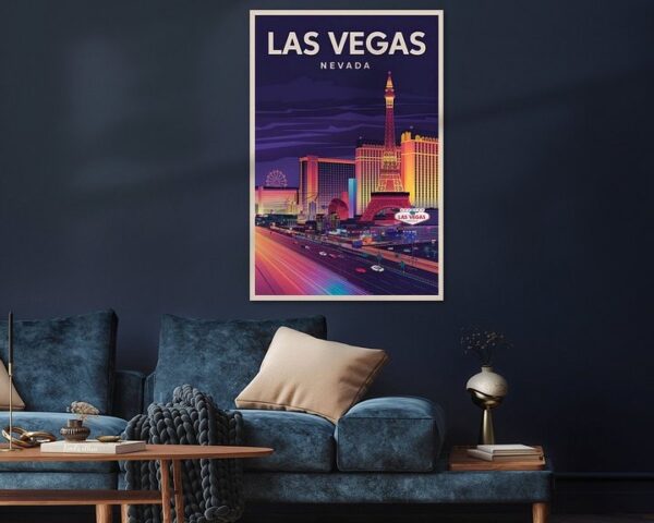 Las Vegas, Nevada Vintage Travel Poster