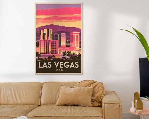 Las Vegas, Nevada Vintage Travel Poster