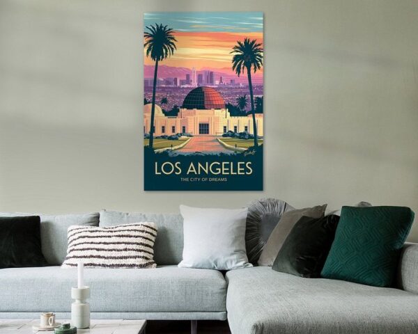 Los Angeles, California Vintage Travel Poster