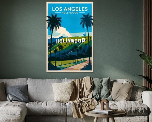 Los Angeles, Kalifornien - Vintage Travel Poster