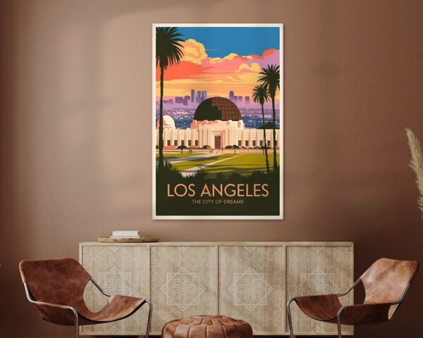 Los Angeles Vintage Travel Poster