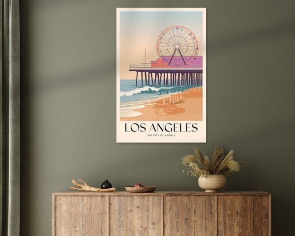 Los Angeles Vintage Travel Poster